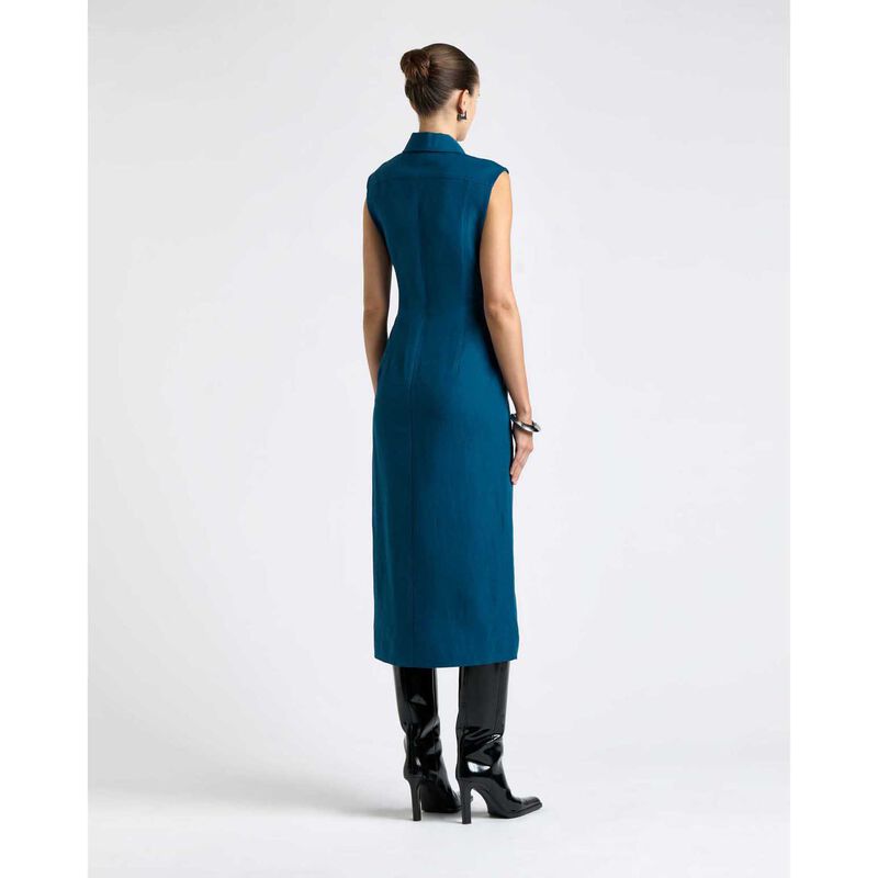 Cue Linen Blend Panelled Midi Dress image number 1